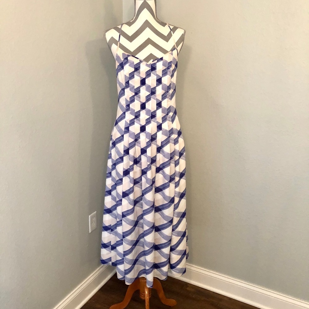 Banana Republic A-Line Midi Satin Summer Dress